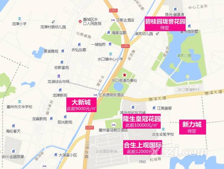 买房必备攻略!惠州最新五片区在售房价地图