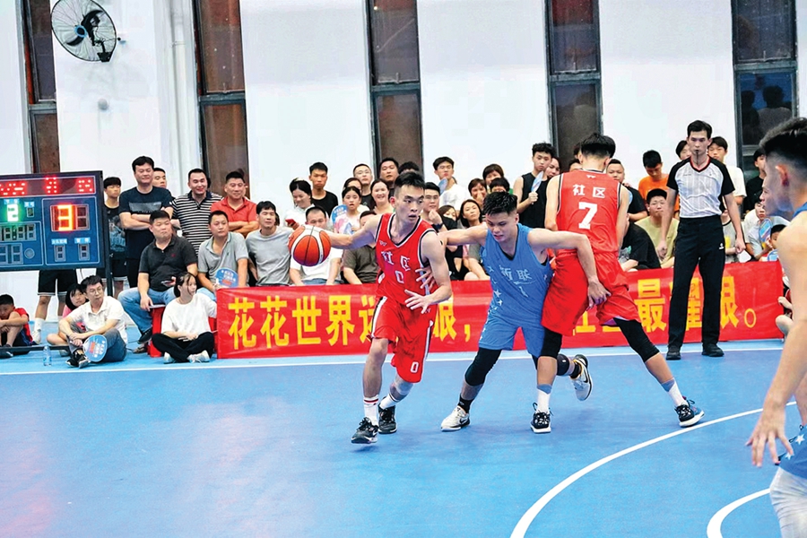 惠阳新圩举行男子篮球比赛 13支球队参与