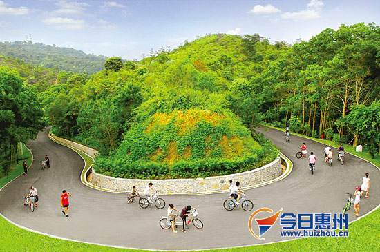 红花湖绿道展现了惠州极具人文生态特色的湖